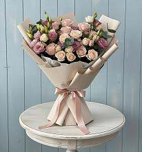 Букет цветов из:  Розы и Лизиантусы #REPLACE_PRED# Пионерском