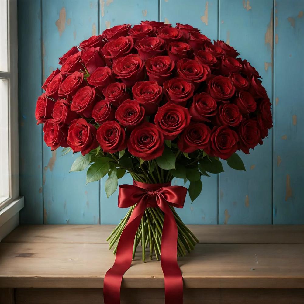 Букет Красные розы Блэк Меджик в Пионерском