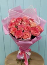 Букет 15 Розовых роз Равель в Пионерском