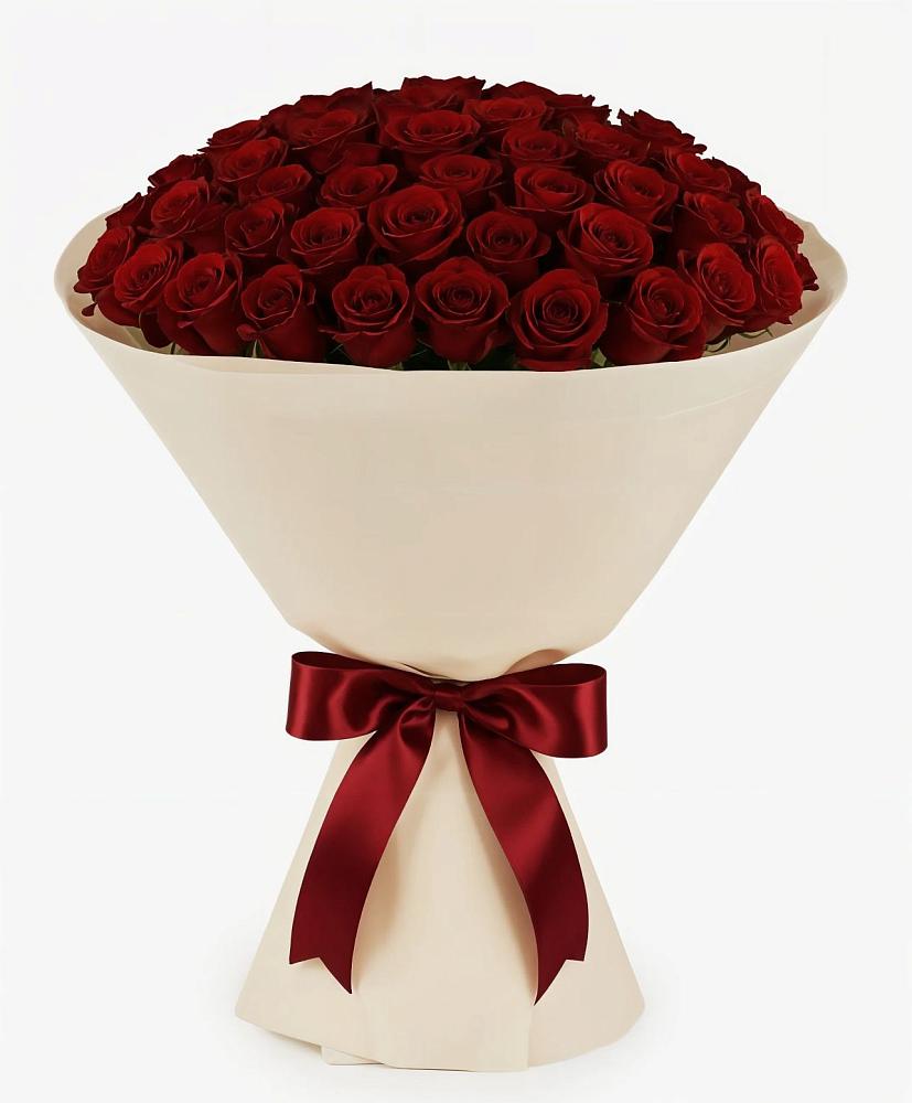 Букет 101 Бордовая роза Блэк Бакарра в Пионерском