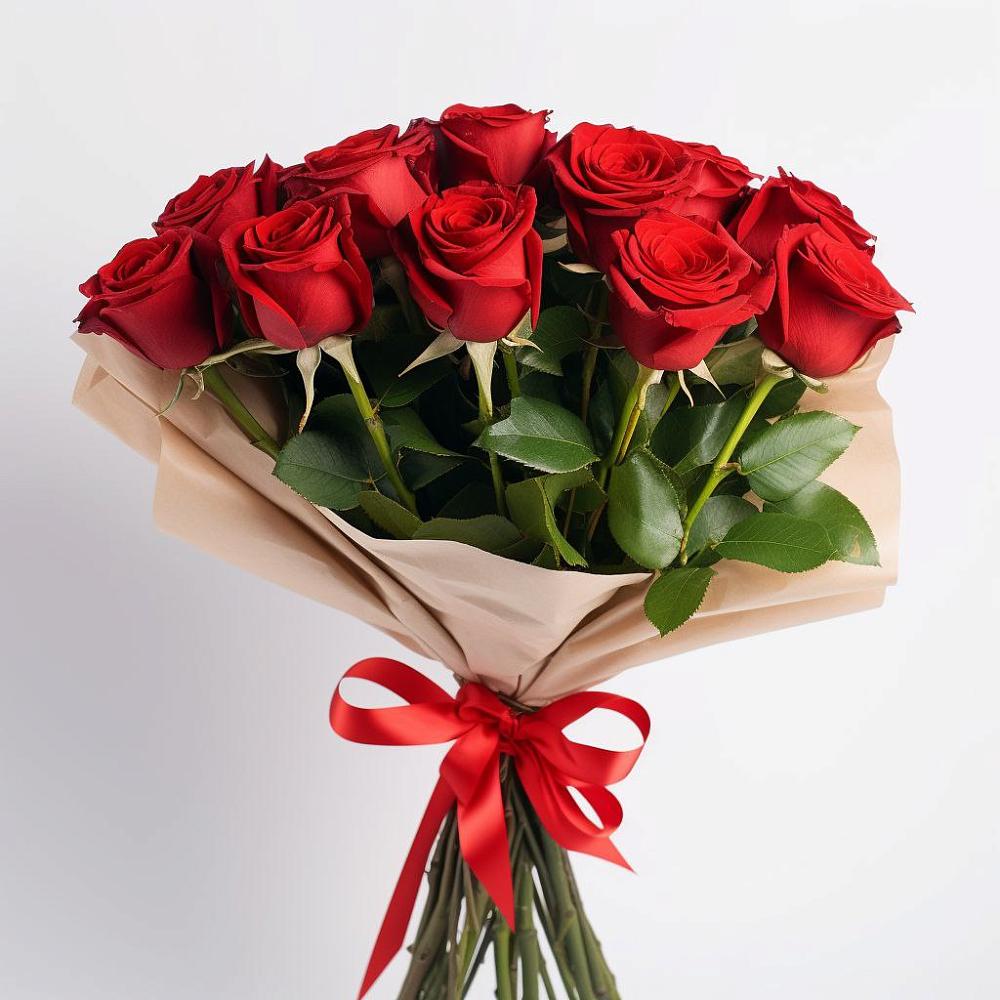 Букет 11 Красных роз Эдлесс Лав в Пионерском